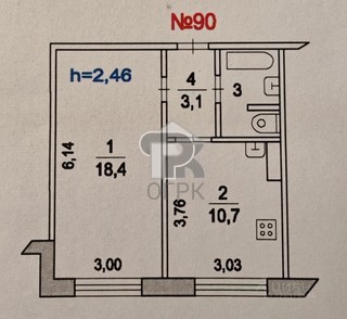 Купить 1-комнатную квартиру, №388856