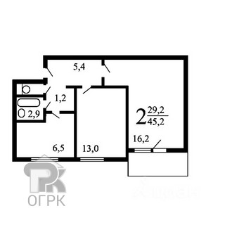 Купить 2-комнатную квартиру, №375054