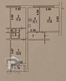 Купить 3-комнатную квартиру, №390532