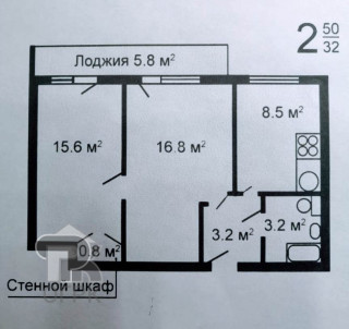 Купить 2-комнатную квартиру, №315257