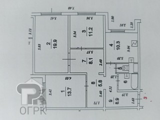 Купить 3-комнатную квартиру, №384643