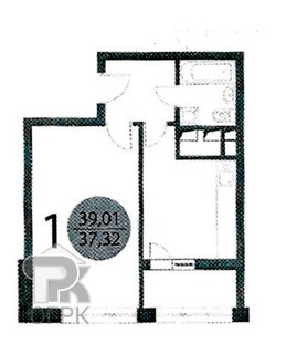 Купить 1-комнатную квартиру, №386036