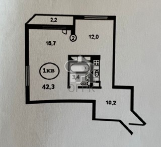 Купить 1-комнатную квартиру, №362186