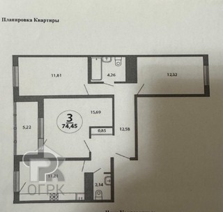 Купить 3-комнатную квартиру, №388722