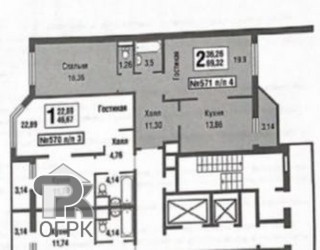 Купить 2-комнатную квартиру, №387622