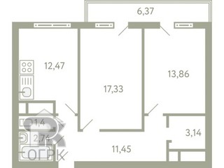 Купить 2-комнатную квартиру, №387057