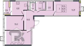 Купить 1-комнатную квартиру, №389090