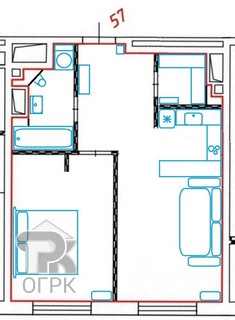 Купить 2-комнатную квартиру, №387941