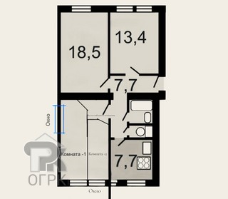 Купить комнату в 3-ккв, №390336