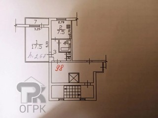 Купить 1-комнатную квартиру, №388308