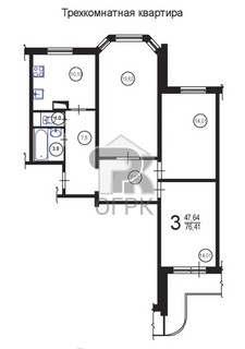 Купить 3-комнатную квартиру, №383561