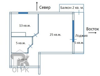 Купить 1-комнатную квартиру, №348549