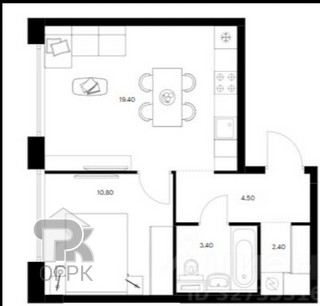 Купить 1-комнатную квартиру, №388718