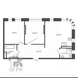 Купить 2-комнатную квартиру, №386570