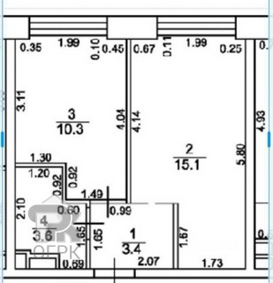 Купить 1-комнатную квартиру, №389065