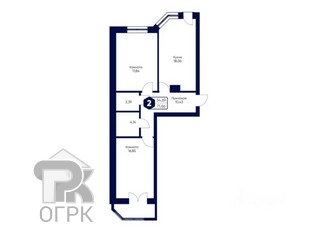 Купить 2-комнатную квартиру, №389161
