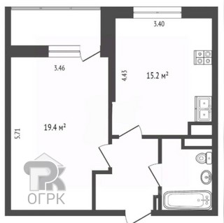 Купить 1-комнатную квартиру, №387782