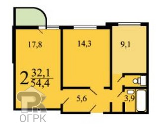 Купить 2-комнатную квартиру, №376989