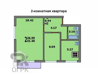 Купить 2-комнатную квартиру, №325804