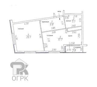 Купить 1-комнатную квартиру, №384648