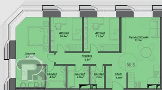 Купить 3-комнатную квартиру, №358665