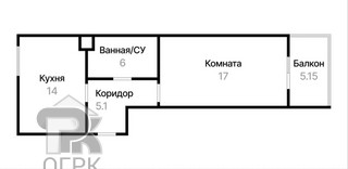 Купить 1-комнатную квартиру, №385110
