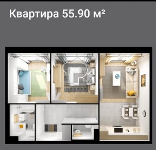 Купить 2-комнатную квартиру, №372993