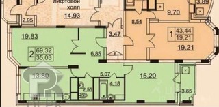 Купить 2-комнатную квартиру, №388544