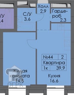 Купить 1-комнатную квартиру, №390144