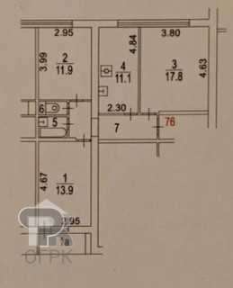 Купить 3-комнатную квартиру, №390532