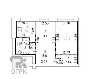 Купить 2-комнатную квартиру, №388557