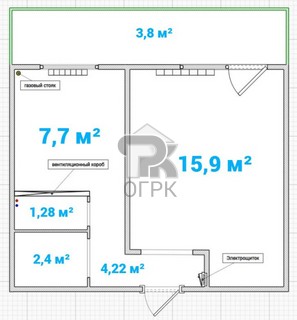 Купить 1-комнатную квартиру, №387013