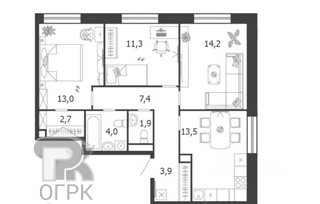 Купить 3-комнатную квартиру, №388810