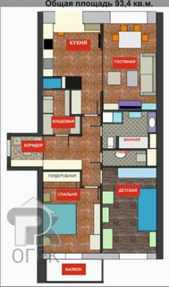 Купить 3-комнатную квартиру, №389133