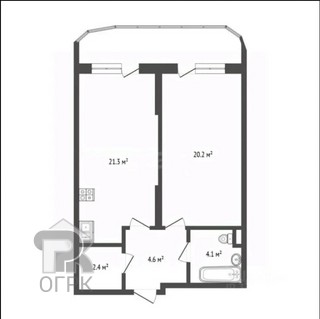 Купить 1-комнатную квартиру, №391464