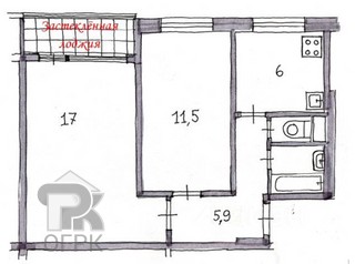 Купить 2-комнатную квартиру, №387720