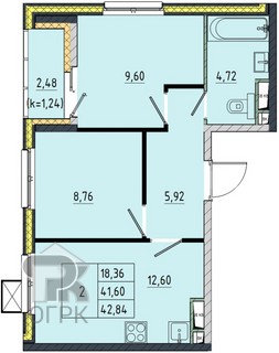 Купить 1-комнатную квартиру, №389090