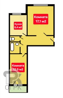 Купить 2-комнатную квартиру, №391530