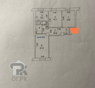 Купить две комнаты в 3-ккв, №388968