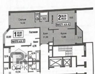 Купить 2-комнатную квартиру, №381330