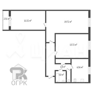 Купить 3-комнатную квартиру, №389254