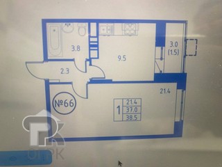 Купить 1-комнатную квартиру, №388425