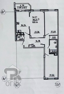 Купить 3-комнатную квартиру, №386436
