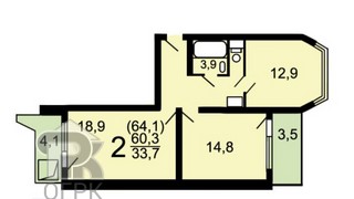 Купить 2-комнатную квартиру, №387947