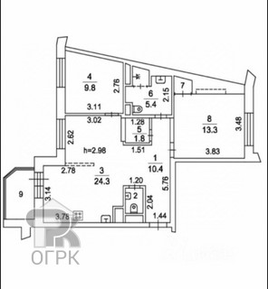 Купить 2-комнатную квартиру, №386236